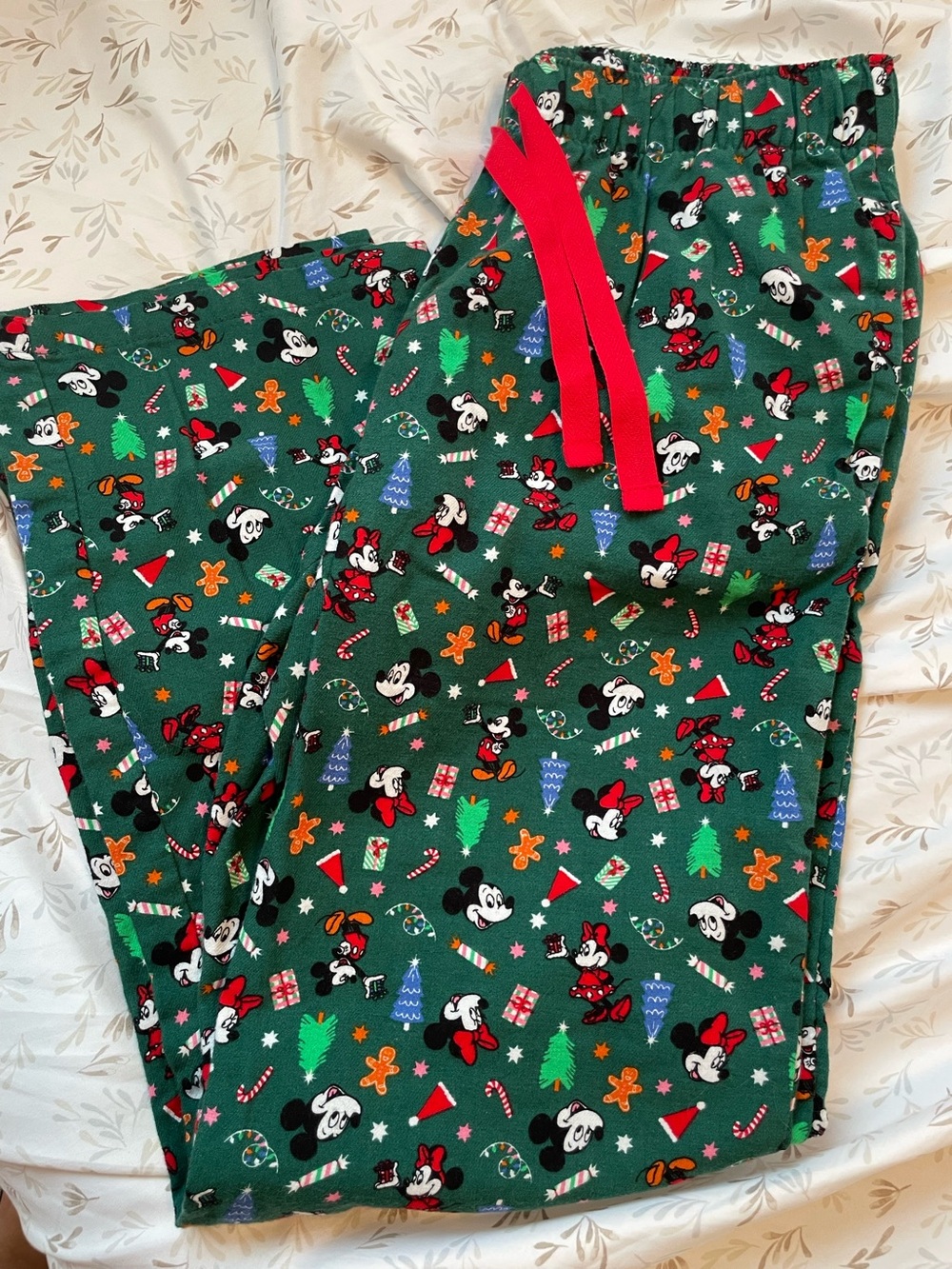 Disney x Old Navy Mickey & Minnie Holiday Flannel Cotton Pajama Pants small